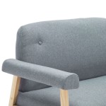 vidaXL Canapea cu 2 locuri, gri deschis, material textil vidaXL Canapea cu 2 locuri, gri deschis, material textil