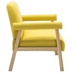 vidaXL Canapea cu 2 locuri, galben, material textil