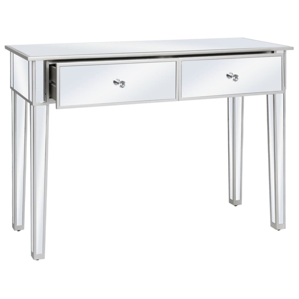 vidaXL Masă consolă tip oglindă, MDF și sticlă, 106,5 x 38 x 76,5 cm