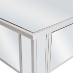 vidaXL Masă de toaletă tip oglindă cu scaun, MDF și sticlă vidaXL Masă de toaletă tip oglindă cu scaun, MDF și sticlă