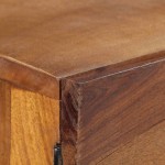 vidaXL Dulap, maro, 110 x 30 x 75 cm, lemn masiv reciclat