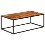 vidaXL Măsuță de cafea, 110 x 60 x 40 cm, lemn masiv de acacia și oțel vidaXL Măsuță de cafea, 110 x 60 x 40 cm, lemn masiv de acacia și oțel