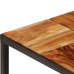vidaXL Măsuță de cafea, 110 x 60 x 40 cm, lemn masiv de acacia și oțel vidaXL Măsuță de cafea, 110 x 60 x 40 cm, lemn masiv de acacia și oțel
