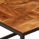 vidaXL Măsuță de cafea, 110 x 60 x 40 cm, lemn masiv de acacia și oțel vidaXL Măsuță de cafea, 110 x 60 x 40 cm, lemn masiv de acacia și oțel