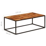 vidaXL Măsuță de cafea, 110 x 60 x 40 cm, lemn masiv de acacia și oțel vidaXL Măsuță de cafea, 110 x 60 x 40 cm, lemn masiv de acacia și oțel