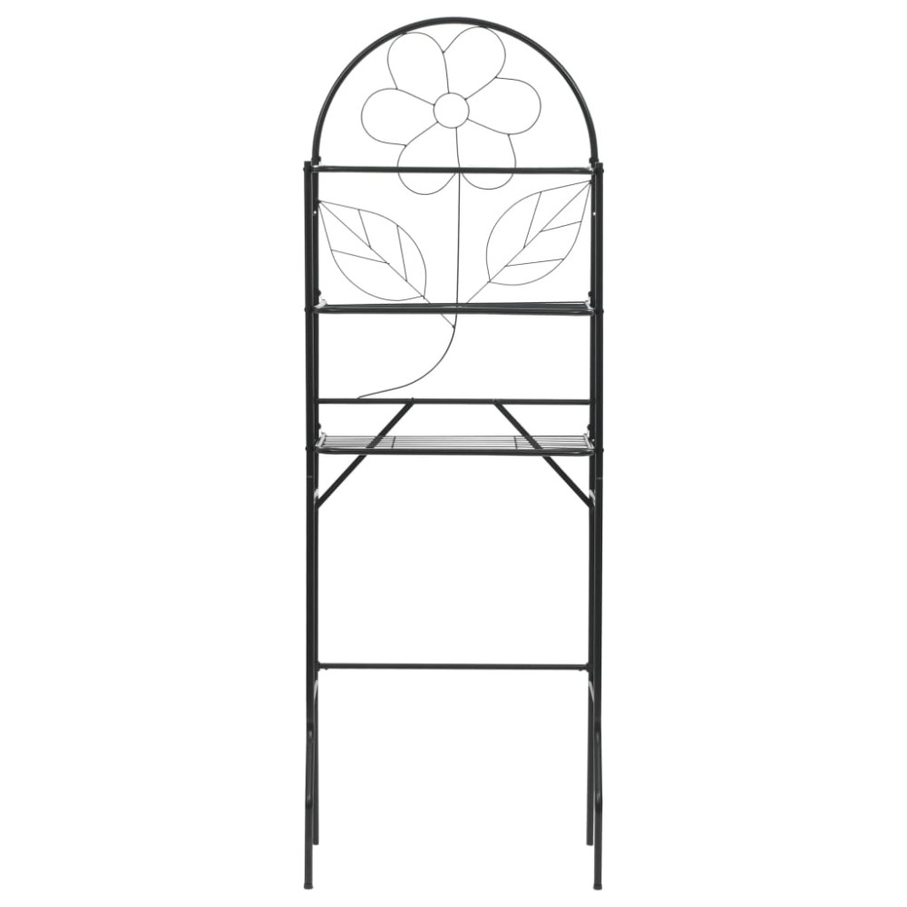 vidaXL Etajeră de toaletă, negru, 60x33x174 cm