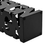 vidaXL Suport de umbrele, model Design, oțel, negru