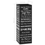 vidaXL Suport de umbrele, cu text, oțel, negru