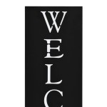 vidaXL Suport de umbrele Welcome, oțel, negru