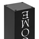 vidaXL Suport de umbrele Welcome, oțel, negru