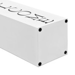 vidaXL Suport pentru umbrelă Welcome, oțel, alb