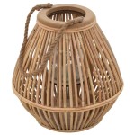 vidaXL Suport de lumânări suspendat tip felinar, natural, răchită vidaXL Suport de lumânări suspendat tip felinar, natural, răchită