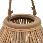 vidaXL Suport de lumânări suspendat tip felinar, natural, răchită vidaXL Suport de lumânări suspendat tip felinar, natural, răchită