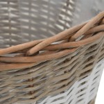 vidaXL Strat înălțat, 4 buc., răchită cu căptușeală PE