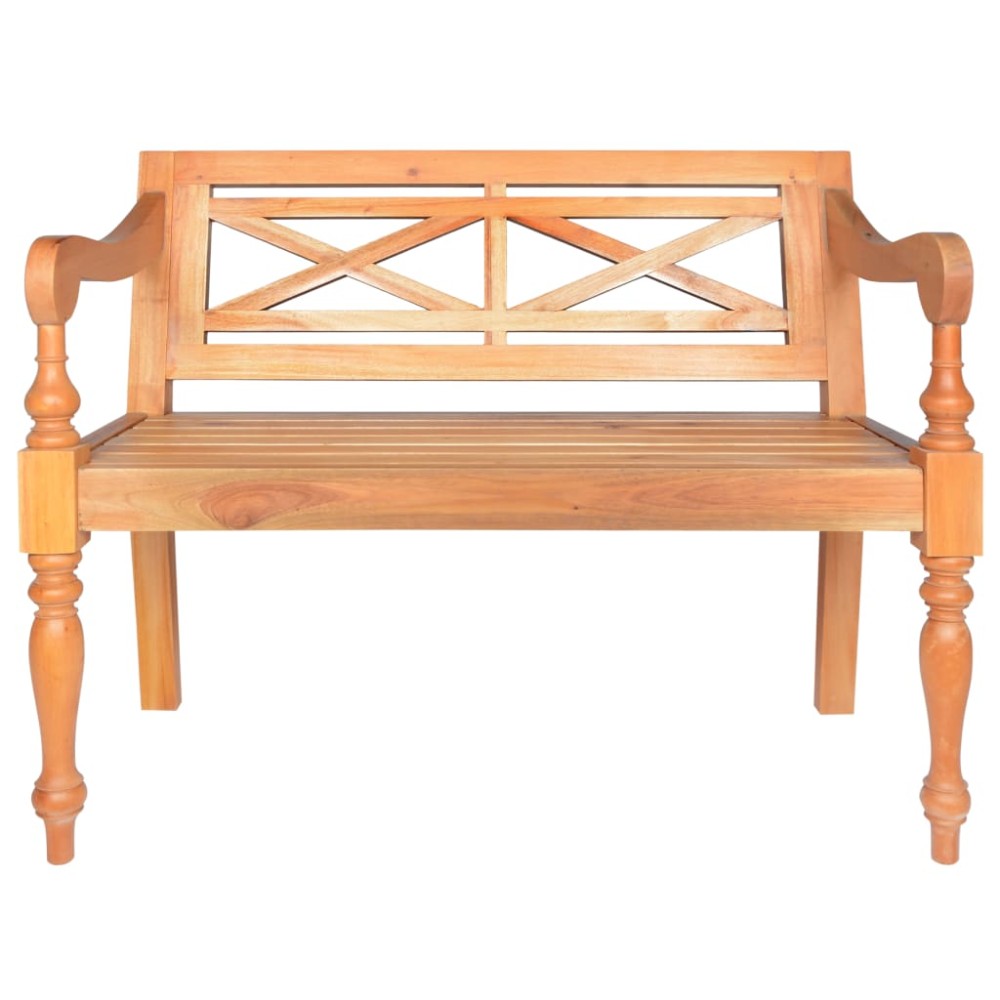 vidaXL Bancă Batavia, maro deschis, 98 cm, lemn masiv mahon