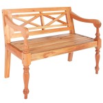 vidaXL Bancă Batavia, maro deschis, 98 cm, lemn masiv mahon vidaXL Bancă Batavia, maro deschis, 98 cm, lemn masiv mahon