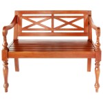 vidaXL Bancă Batavia, maro închis, 98 cm, lemn masiv mahon vidaXL Bancă Batavia, maro închis, 98 cm, lemn masiv mahon
