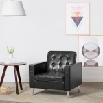 vidaXL Fotoliu negru 75x70x75 cm piele ecologică