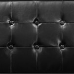 vidaXL Fotoliu negru 75x70x75 cm piele ecologică