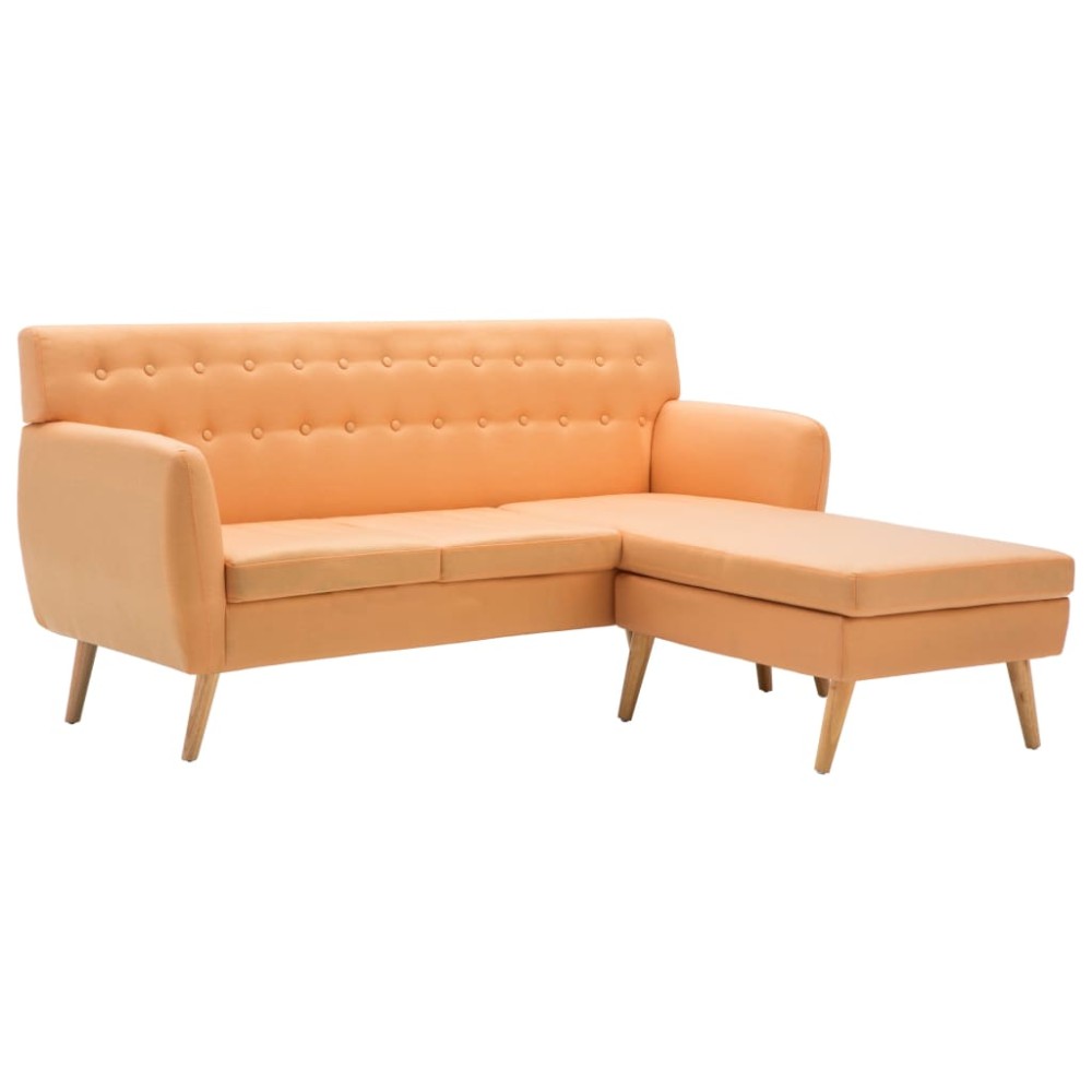 vidaXL Canapea formă L, textil, 171,5 x 138 x 81,5 cm, portocaliu