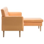 vidaXL Canapea formă L, textil, 171,5 x 138 x 81,5 cm, portocaliu vidaXL Canapea formă L, textil, 171,5 x 138 x 81,5 cm, portocaliu
