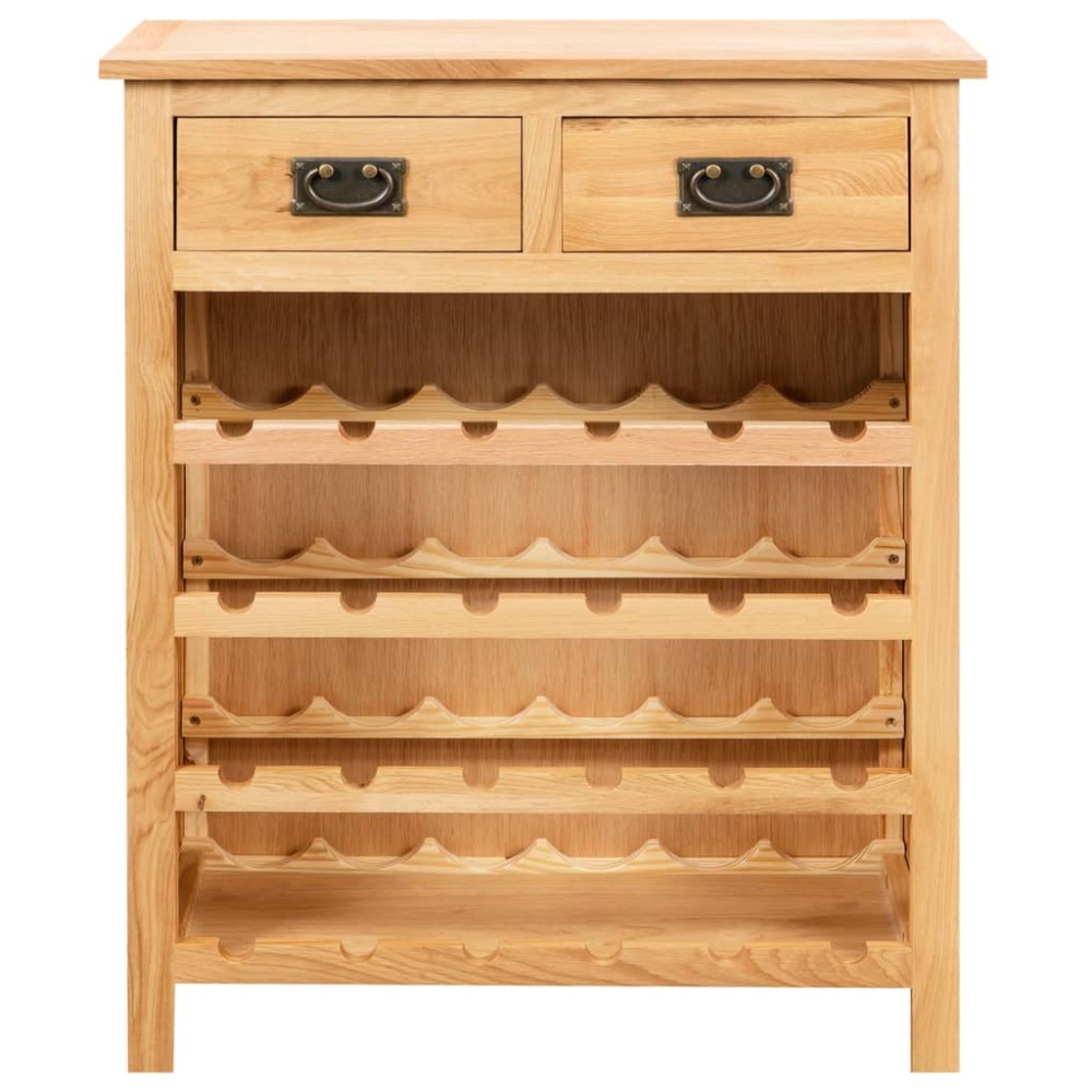 vidaXL Dulap de vinuri, 72 x 32 x 90 cm, lemn masiv de stejar