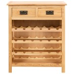 vidaXL Dulap de vinuri, 72 x 32 x 90 cm, lemn masiv de stejar vidaXL Dulap de vinuri, 72 x 32 x 90 cm, lemn masiv de stejar