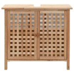 vidaXL Dulap de chiuvetă, lemn masiv de nuc, 66 x 29 x 61 cm vidaXL Dulap de chiuvetă, lemn masiv de nuc, 66 x 29 x 61 cm