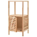 vidaXL Dulap depozitare baie, 39,5x35,5x86 cm, lemn de nuc masiv