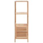 vidaXL Dulap depozitare baie, 39,5x35,5x123 cm, lemn de nuc masiv