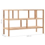 vidaXL Raft de baie, 100 x 40 x 65 cm, lemn de nuc masiv