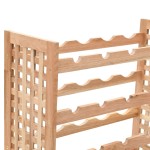 vidaXL Suport sticle vin pentru 25 sticle, 63x25x73 cm, lemn masiv nuc vidaXL Suport sticle vin pentru 25 sticle, 63x25x73 cm, lemn masiv nuc