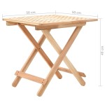 vidaXL Masă laterală pliabilă, 50x50x49 cm, lemn masiv de nuc vidaXL Masă laterală pliabilă, 50x50x49 cm, lemn masiv de nuc