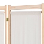 vidaXL Paravan cameră, 5 panouri, crem, 200x170x4 cm, material textil vidaXL Paravan cameră, 5 panouri, crem, 200x170x4 cm, material textil