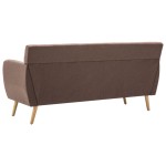 vidaXL Canapea cu 3 locuri, material textil, 172 x 70 x 82 cm, maro