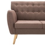 vidaXL Canapea cu 3 locuri, material textil, 172 x 70 x 82 cm, maro