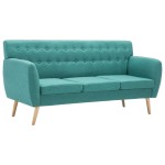 vidaXL Canapea 3 locuri, tapițerie textilă, 172x70x82 cm, verde
