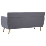vidaXL Canapea 3 locuri, tapițerie textilă, 172x70x82 cm, gri deschis vidaXL Canapea 3 locuri, tapițerie textilă, 172x70x82 cm, gri deschis