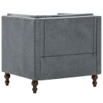 vidaXL Fotoliu, gri, material textil