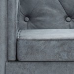 vidaXL Fotoliu, gri, material textil