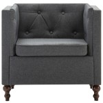 vidaXL Fotoliu, gri închis, material textil