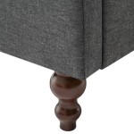 vidaXL Fotoliu, gri închis, material textil