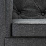 vidaXL Fotoliu, gri închis, material textil