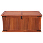 vidaXL Cufăr de depozitare, 79x34x32 cm, lemn masiv de acacia