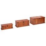 vidaXL Cufere de depozitare, 3 buc., lemn masiv de acacia vidaXL Cufere de depozitare, 3 buc., lemn masiv de acacia