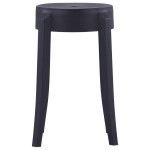 vidaXL Scaune stivuibile 4 buc., negru, plastic