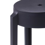 vidaXL Scaune stivuibile 4 buc., negru, plastic