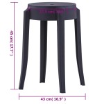 vidaXL Scaune stivuibile 4 buc., negru, plastic