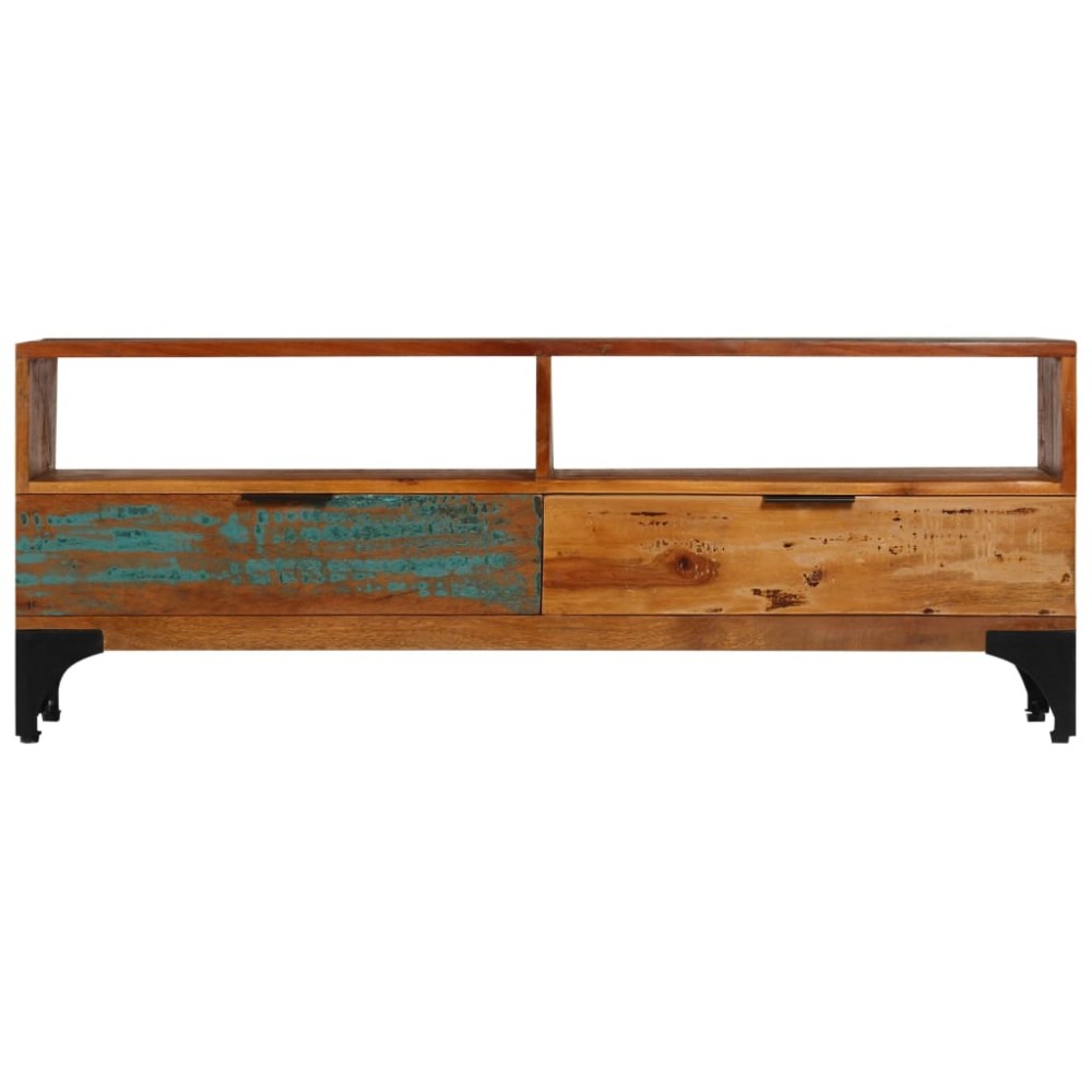 vidaXL Comodă TV, 118 x 35 x 45 cm, lemn masiv reciclat