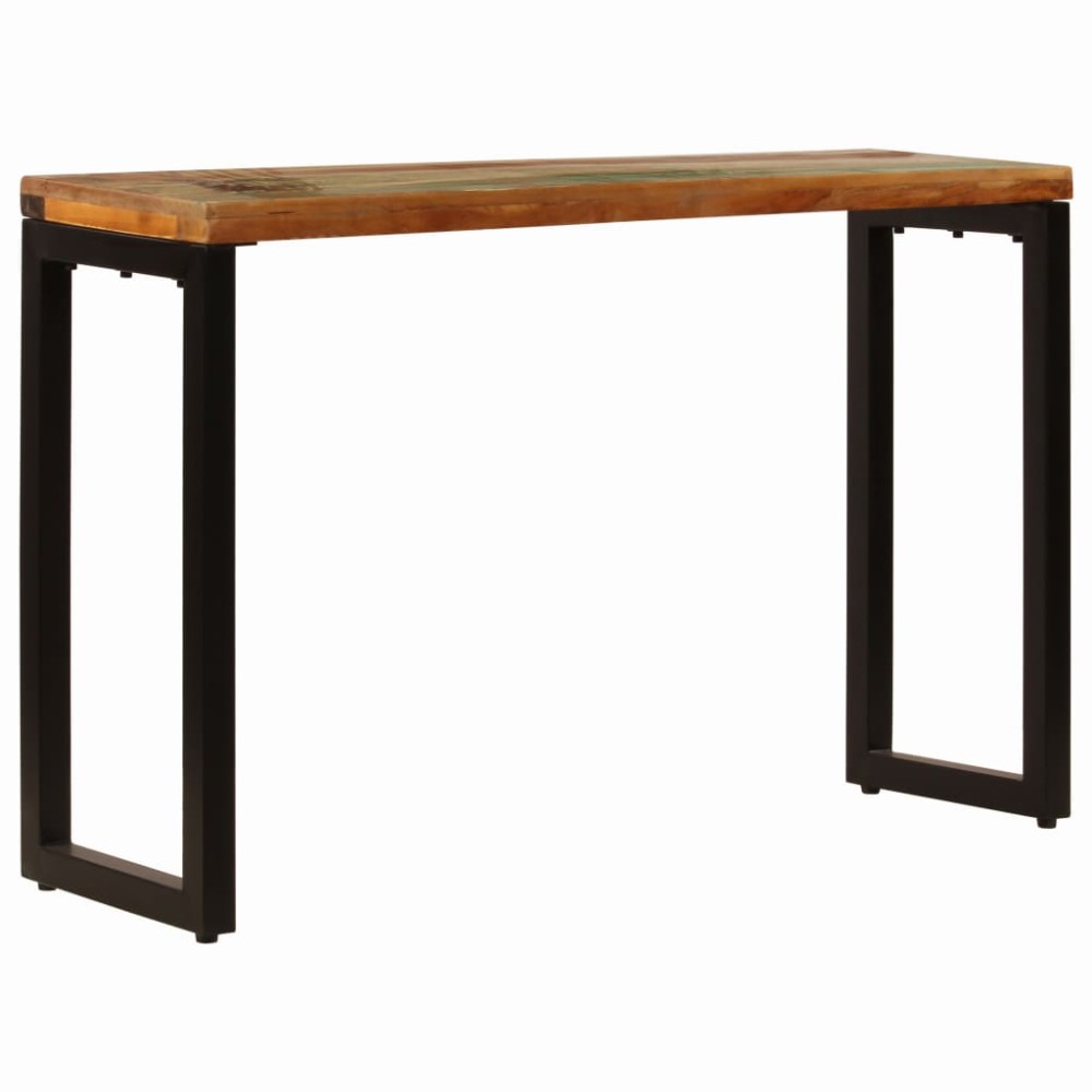 vidaXL Masă consolă, 120x35x76 cm, lemn masiv reciclat și oțel